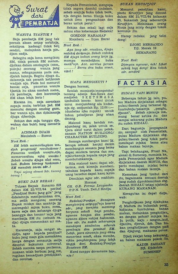 Surat dari dan untuk Pembaca: Madura Daerah yang Minus