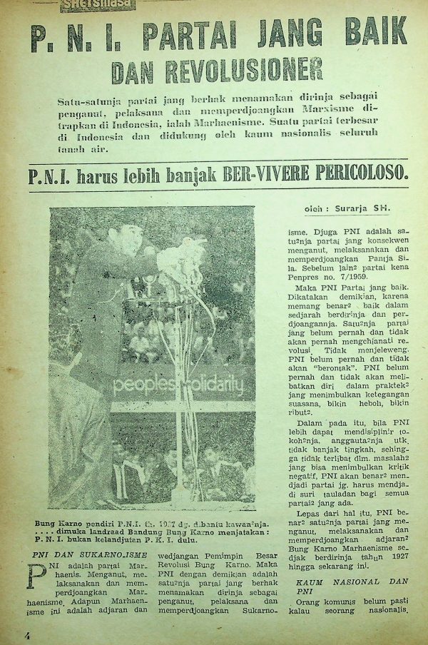 PNI Partai yang Baik dan Revolusioner