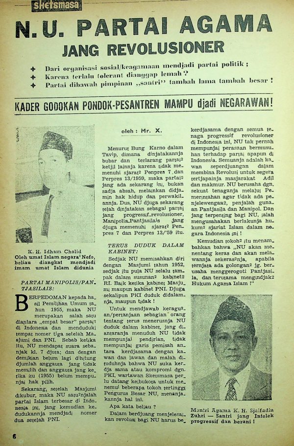 NU Partai Agama yang Revolusioner