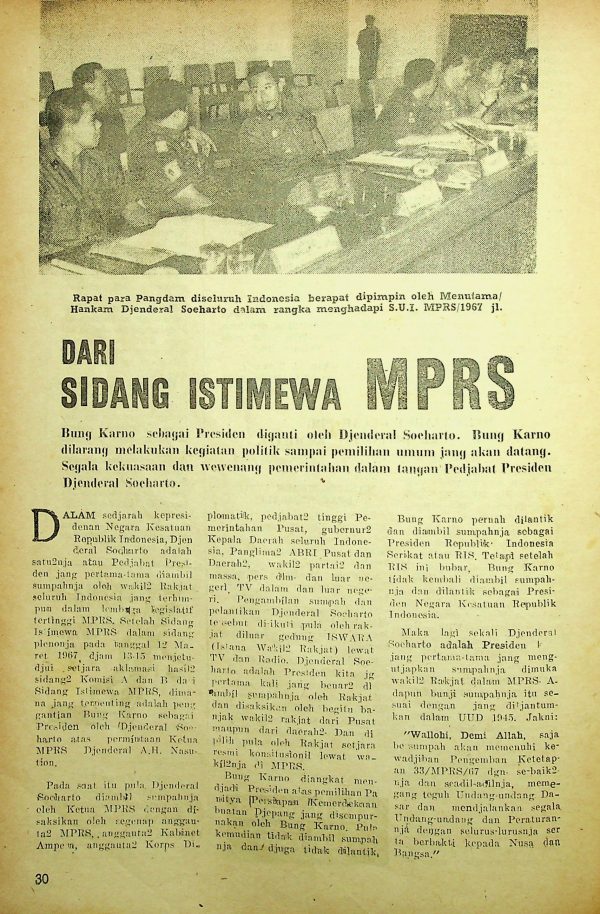 Dari Sidang Istimewa MPRS