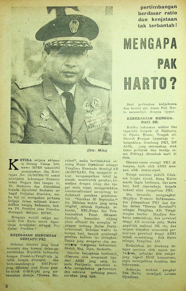 Mengapa Pak Harto?