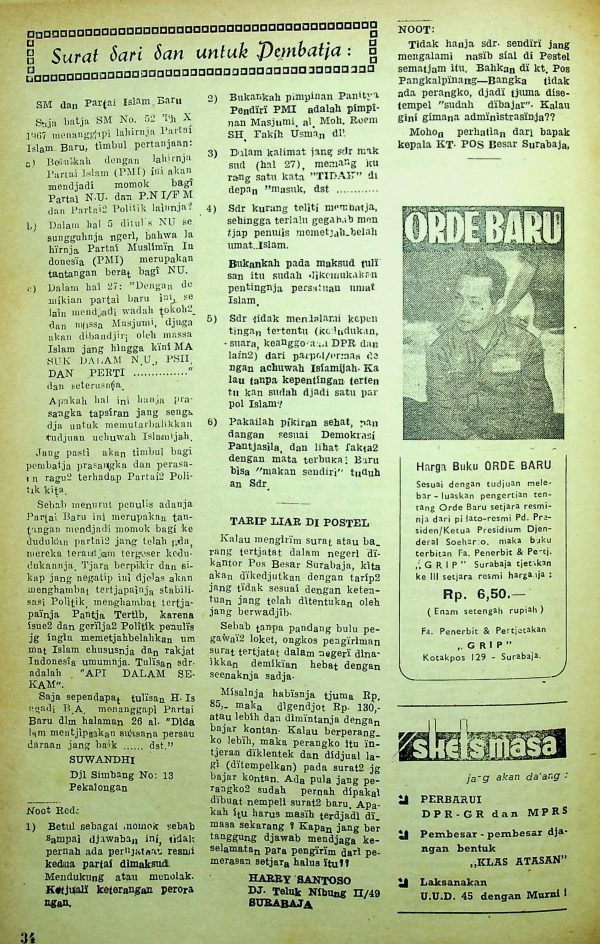Surat dari dan untuk Pembaca - Tarif Liar di Postel