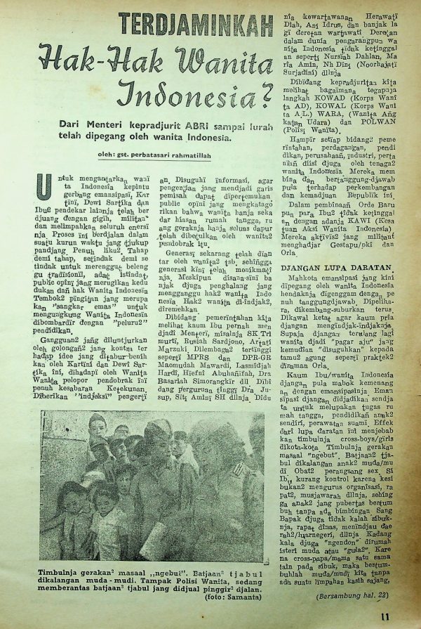 Terjaminkah Hak-hak Wanita Indonesia?