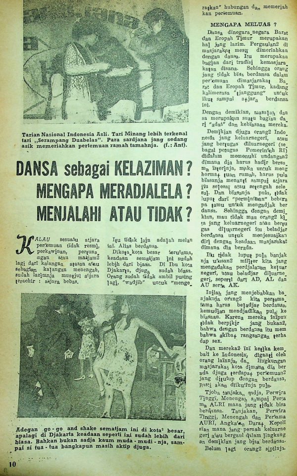 Dansa sebagai Kelaziman? Mengapa Merajalela, Menjelajahi atau Tidak?