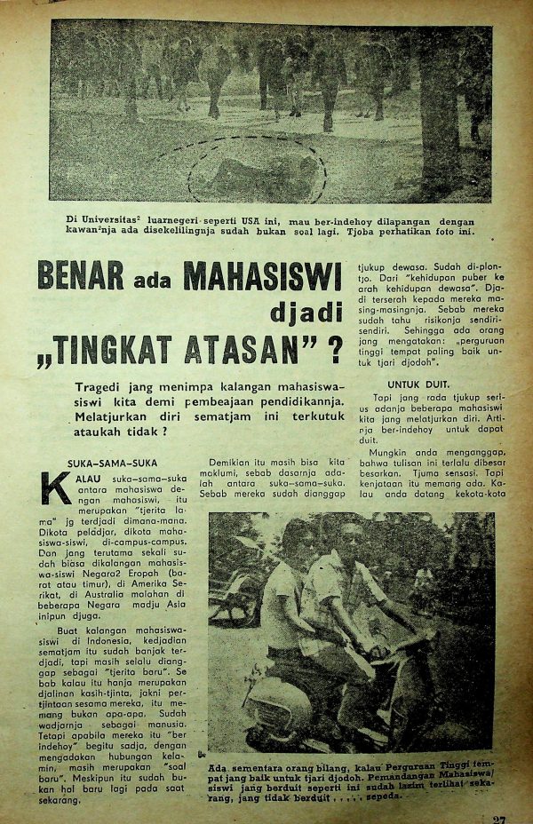 Benar ada Mahasiswa jadi "Tingkat Atasan"