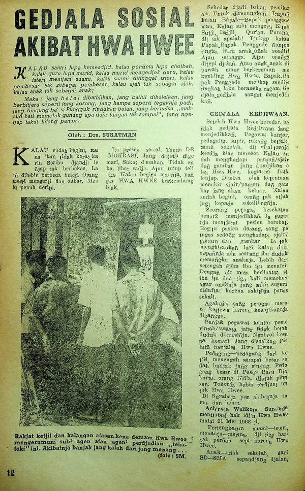 Gejala Sosial Akibat Hwa Hwee