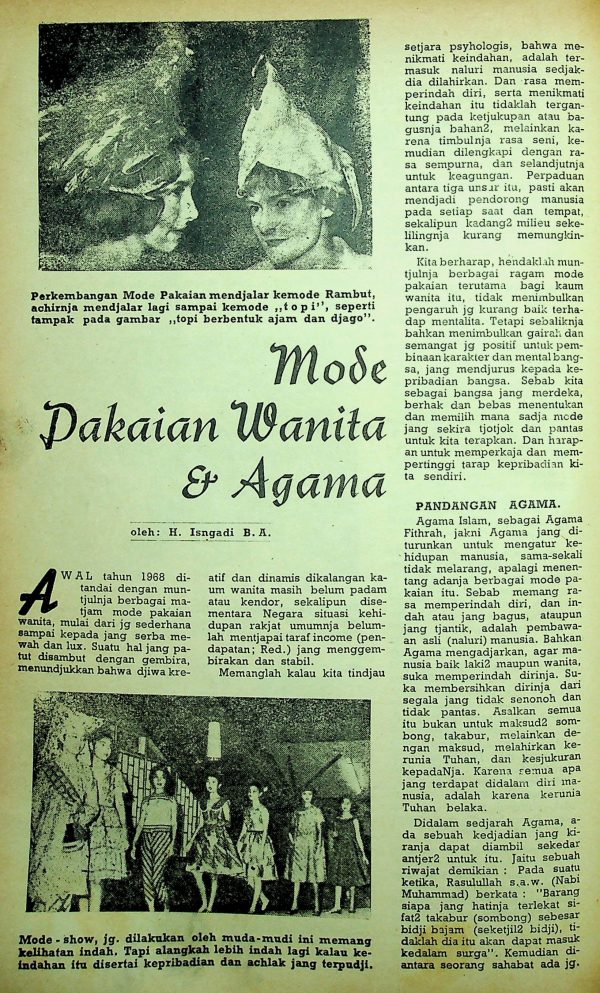 Mode Pakaian Wanita dan Agama