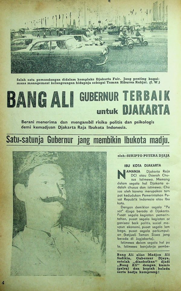 Bang Ali Gubernur Terbaik untuk Jakarta