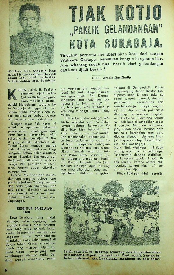 Tjak Kotjo "Paklik Gelandangan" Kota Surabaya