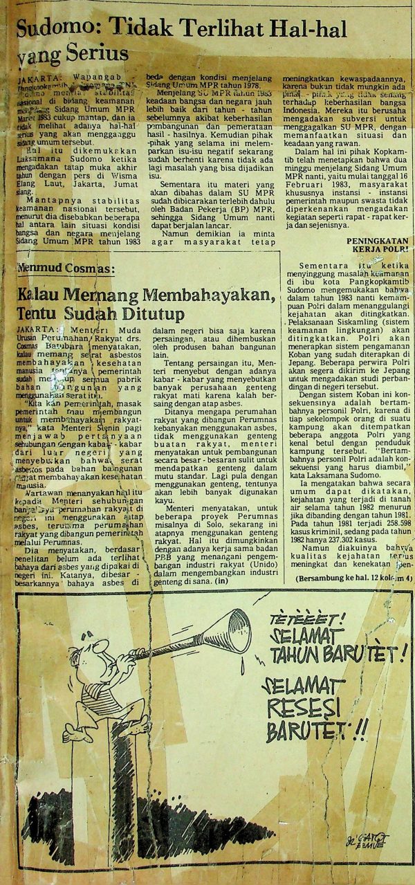 Sudomo : Tidak terlihat hal-hal yang serius