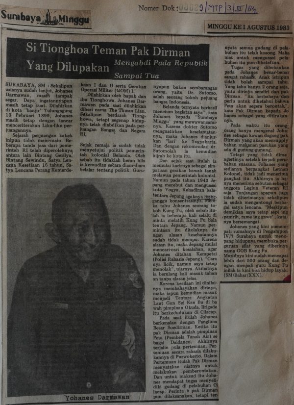 Si Tionghoa Teman Pak Dirman yang Dilupakan, Mengabdi pada Republik sampai Tua