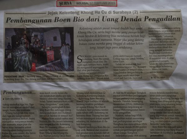 Jejak Klenteng Khong Hu Cu di Surabaya (2): Pembangunan Boen Bio dari Uang Denda Pengadilan