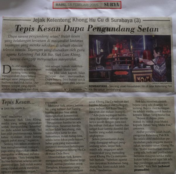 Jejak Klenteng Khong Hu Cu di Surabaya (3): Tepis Kesan Dupa Pengundang Setan