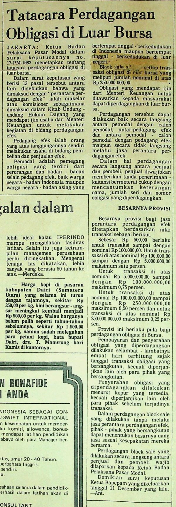 Tatacara Perdagangan Obligasi Luar Bursa