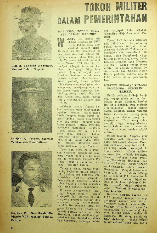 Tokoh Militer dalam Pemerintahan